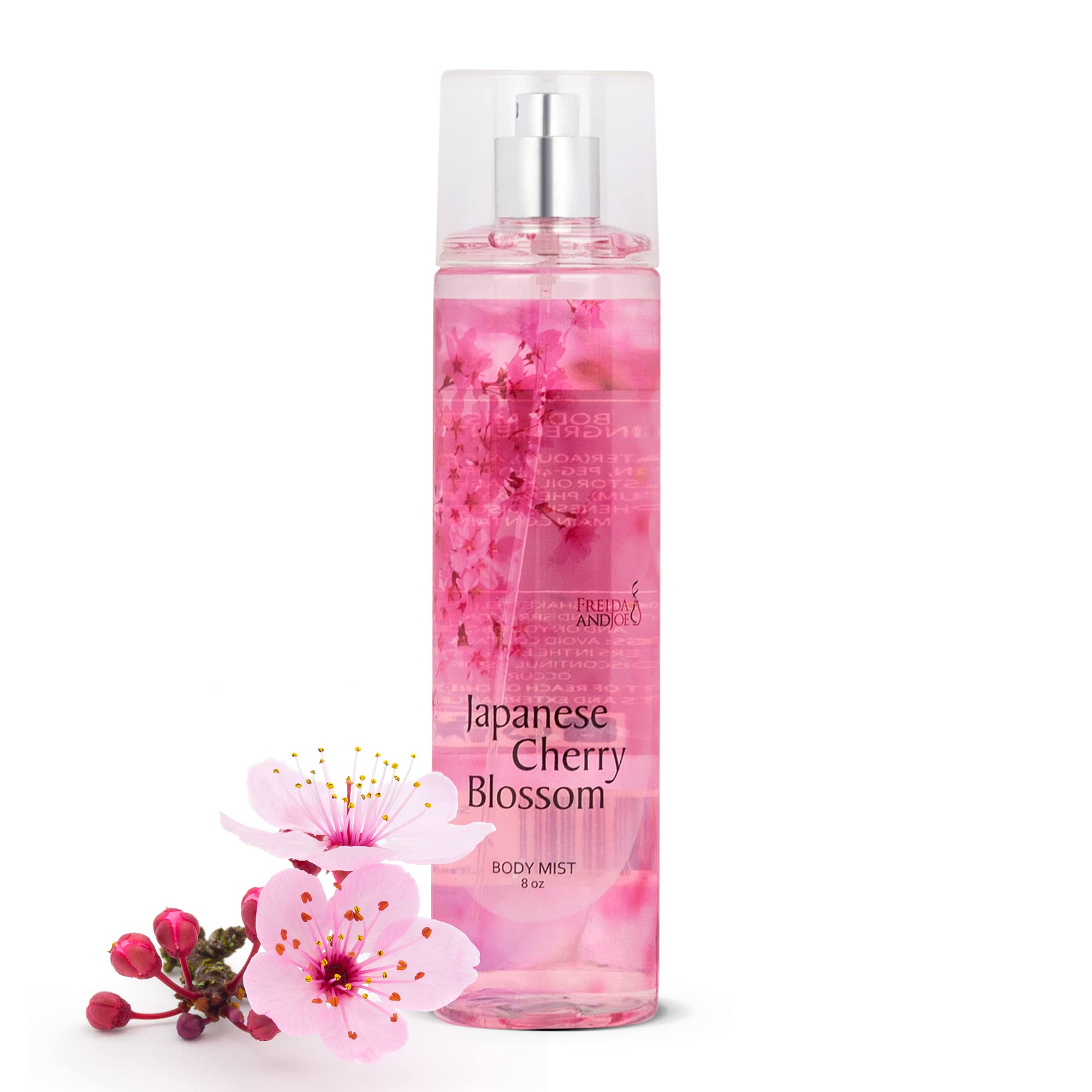Freida & Joe Japanese Cherry Blossom Body Mist – 8 oz Valentines Gift for Her, Exquisite Floral Scent