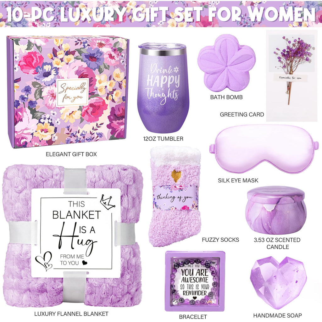 Frerdui Lavender Gift Baskets for Women | Unique Birthday & Self-Care Gift Box