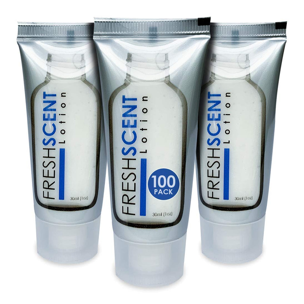 Freshscent Lotion 1oz (100 Pack) Hotel Travel Size Bulk Amenities for Hospitality