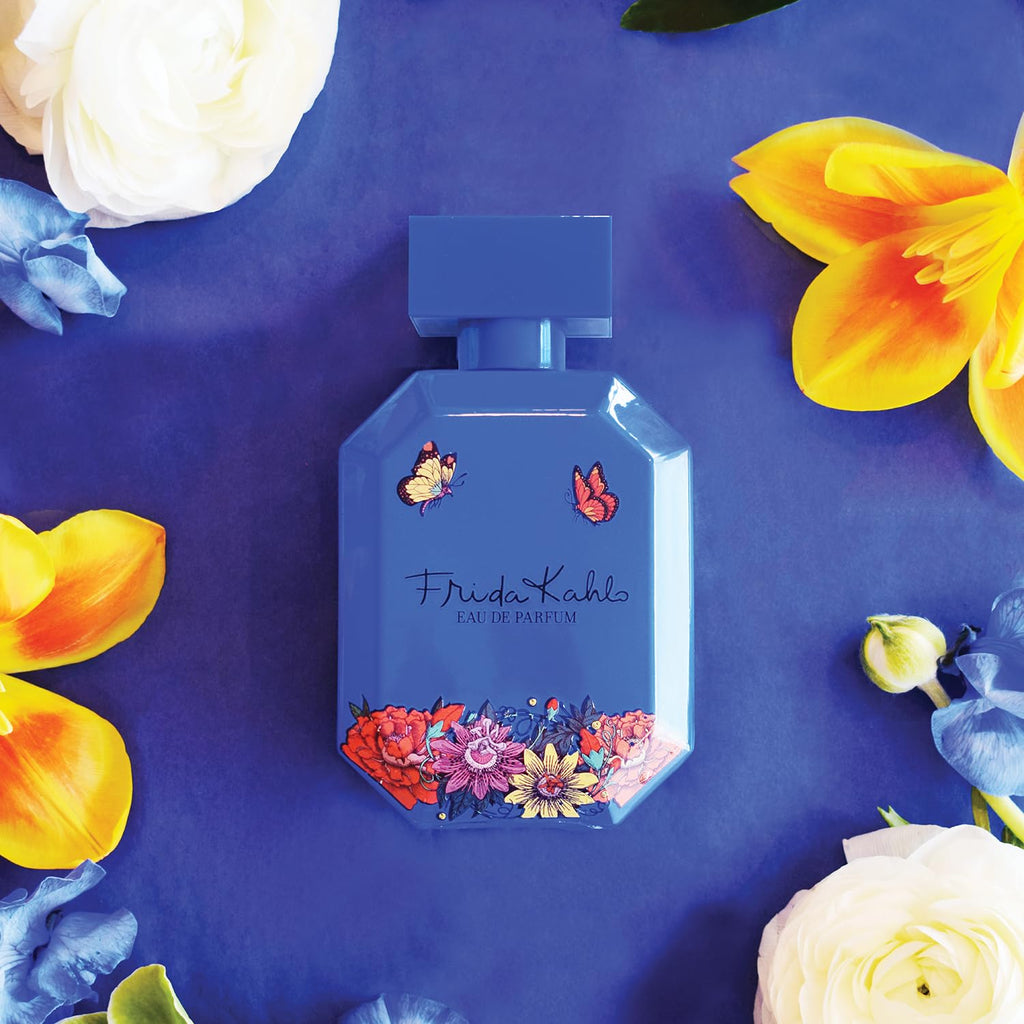 Frida Kahlo Blue Deluxe Edition Eau de Parfum for Women – Floral Gourmand Scent with Agave, Coconut, Jasmine, Vanilla (3.4 oz)