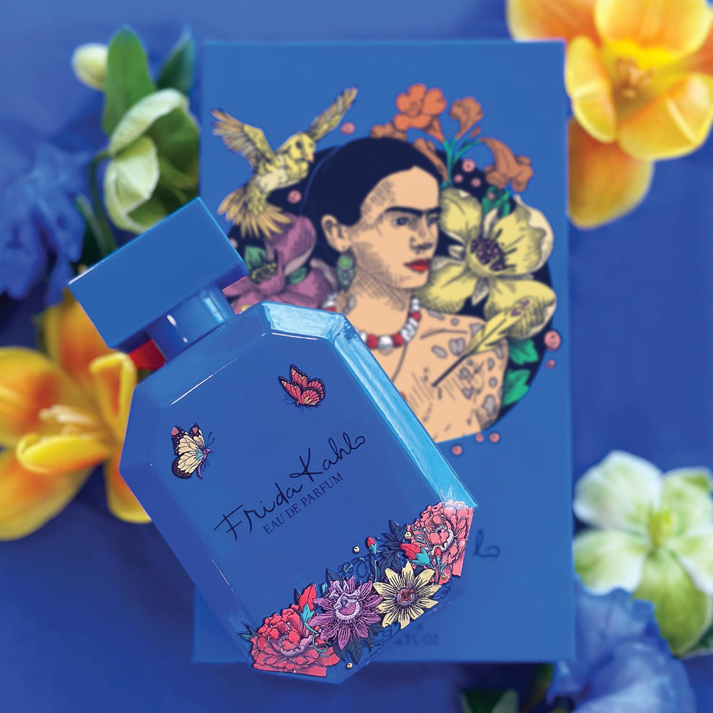 Frida Kahlo Blue Deluxe Edition Eau de Parfum for Women – Floral Gourmand Scent with Agave, Coconut, Jasmine, Vanilla (3.4 oz)