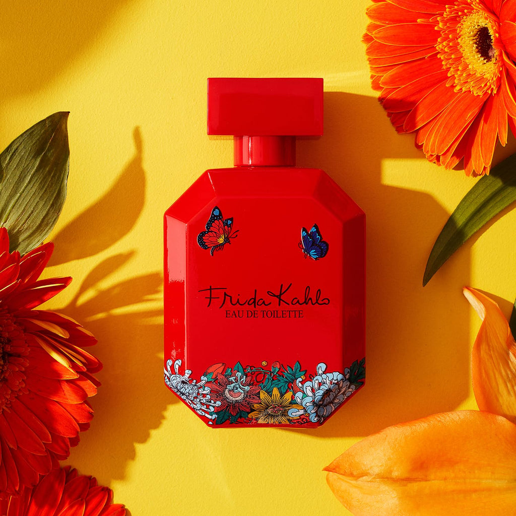 Frida Kahlo Red Eau de Toilette for Women – Long-Lasting Warm Floral Scent with Grapefruit, Jasmine, Vanilla & Cedarwood | 3.4 oz