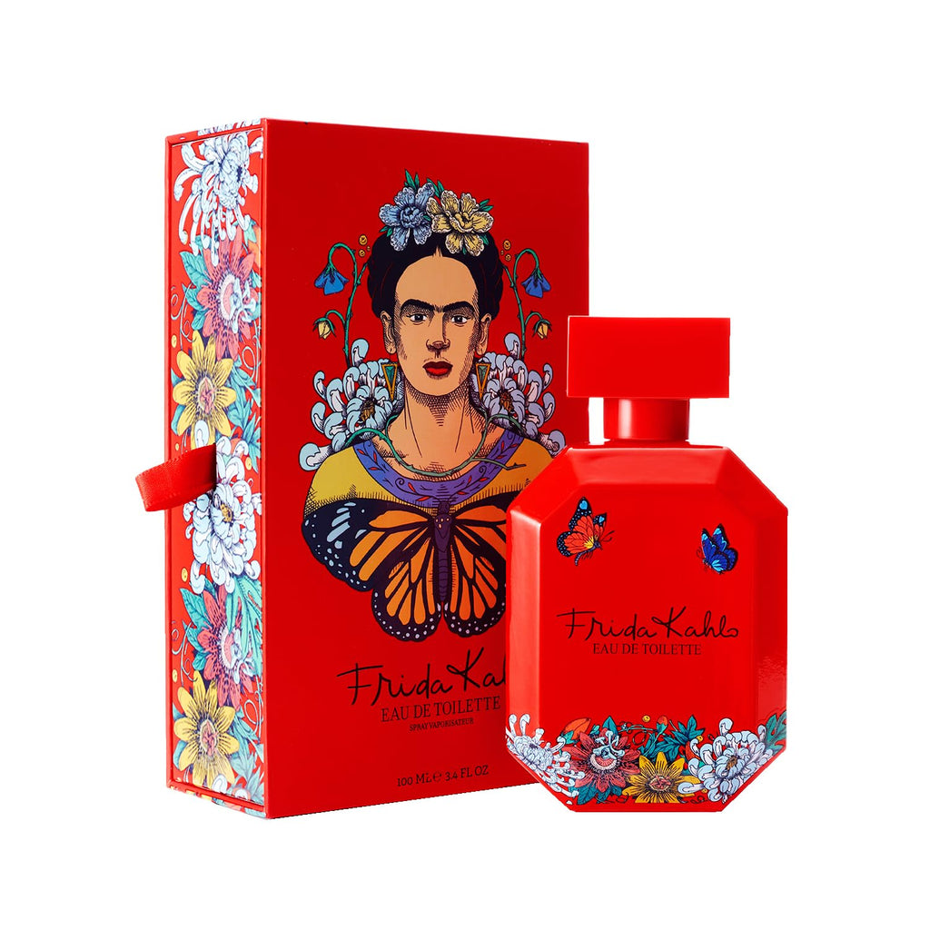 Frida Kahlo Red Deluxe Edition Eau de Toilette for Women – Floral Woody Scent, 3.4 oz