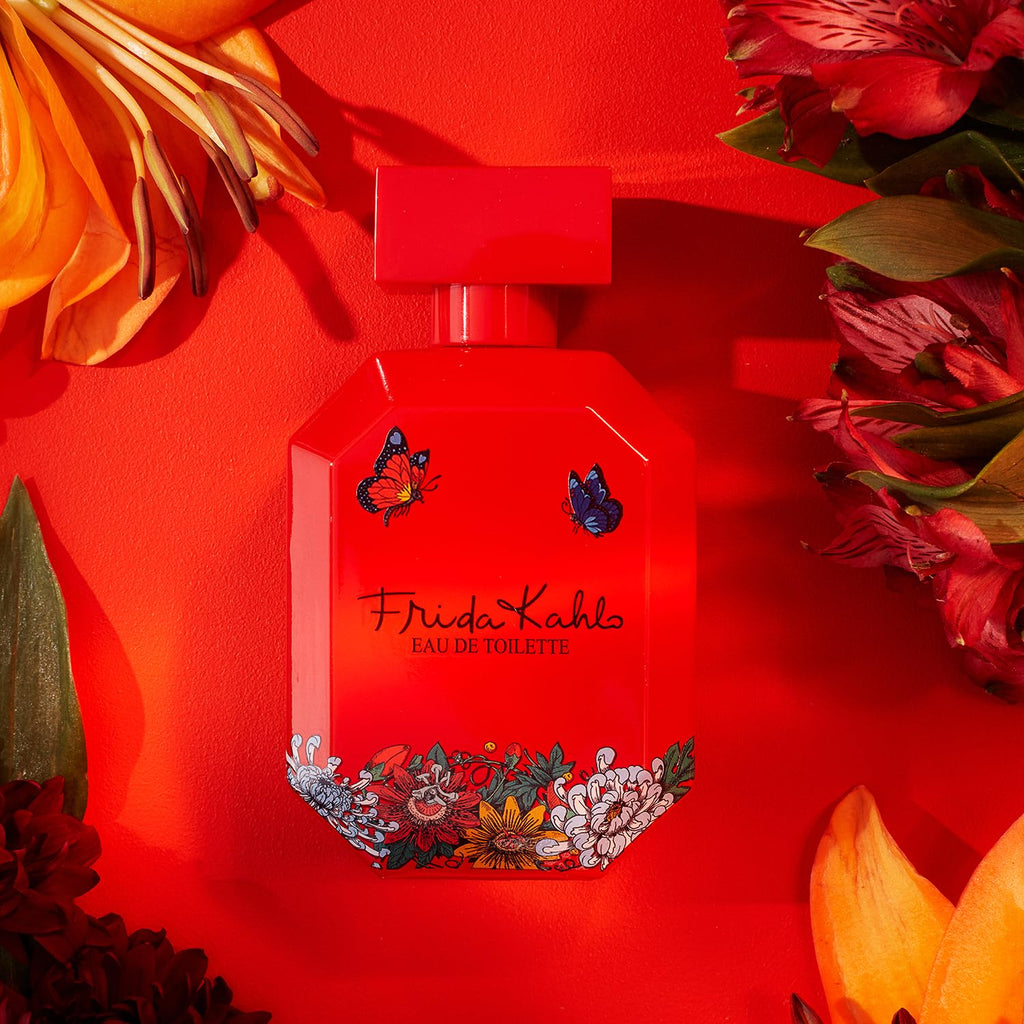 Frida Kahlo Red Eau de Toilette for Women – Long-Lasting Floral-Spicy Perfume, 1.7 oz – Made in USA