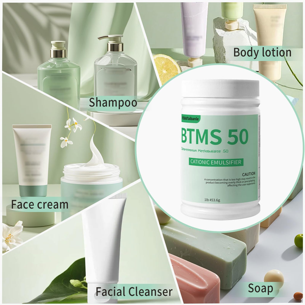 FSbbTaibanle BTMS 50 Conditioning Emulsifier – Plant-Based Granules (16 oz) for Leave-In Conditioners, Shampoos & Lotions