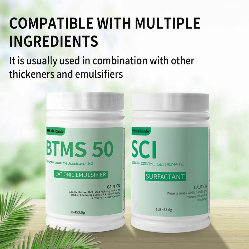 FSbbTaibanle BTMS 50 Conditioning Emulsifier – Plant-Based Granules (16 oz) for Leave-In Conditioners, Shampoos & Lotions