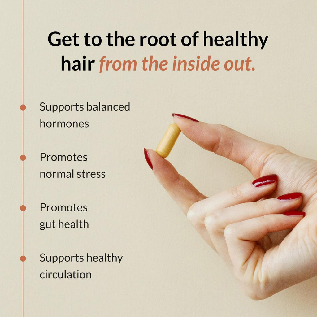 FullyVital Hair Growth Supplement for Women 35+: Thicker, Fuller Hair – Vegan & Dermatologist Recommended