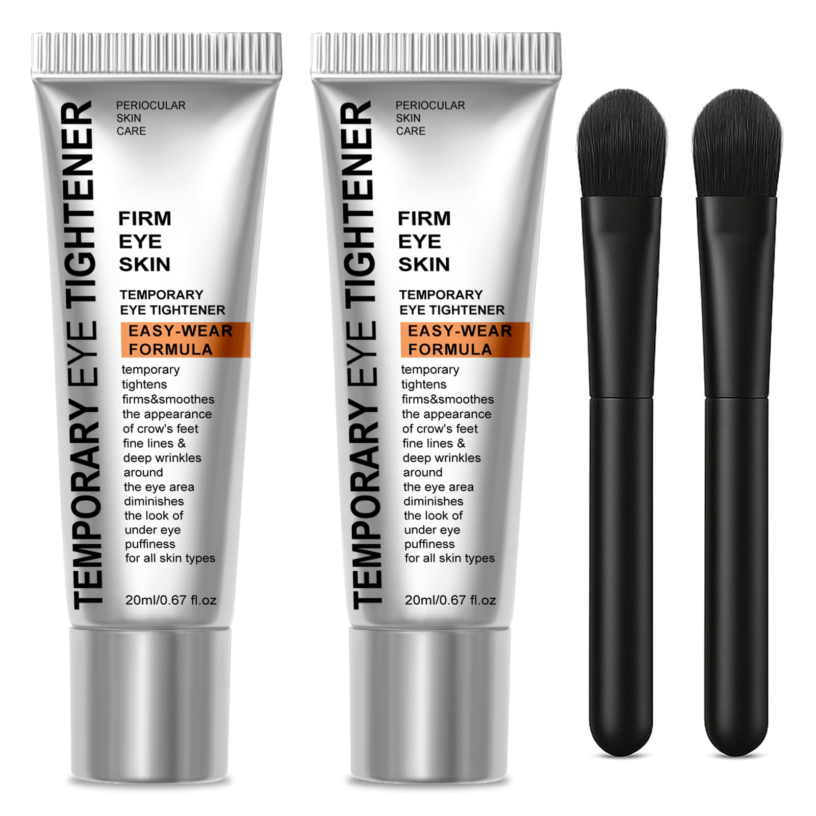 Fuputo Perfection Eye Tightener Cream – Instant Firming Eye Care (2PCS with 2 Brushes)