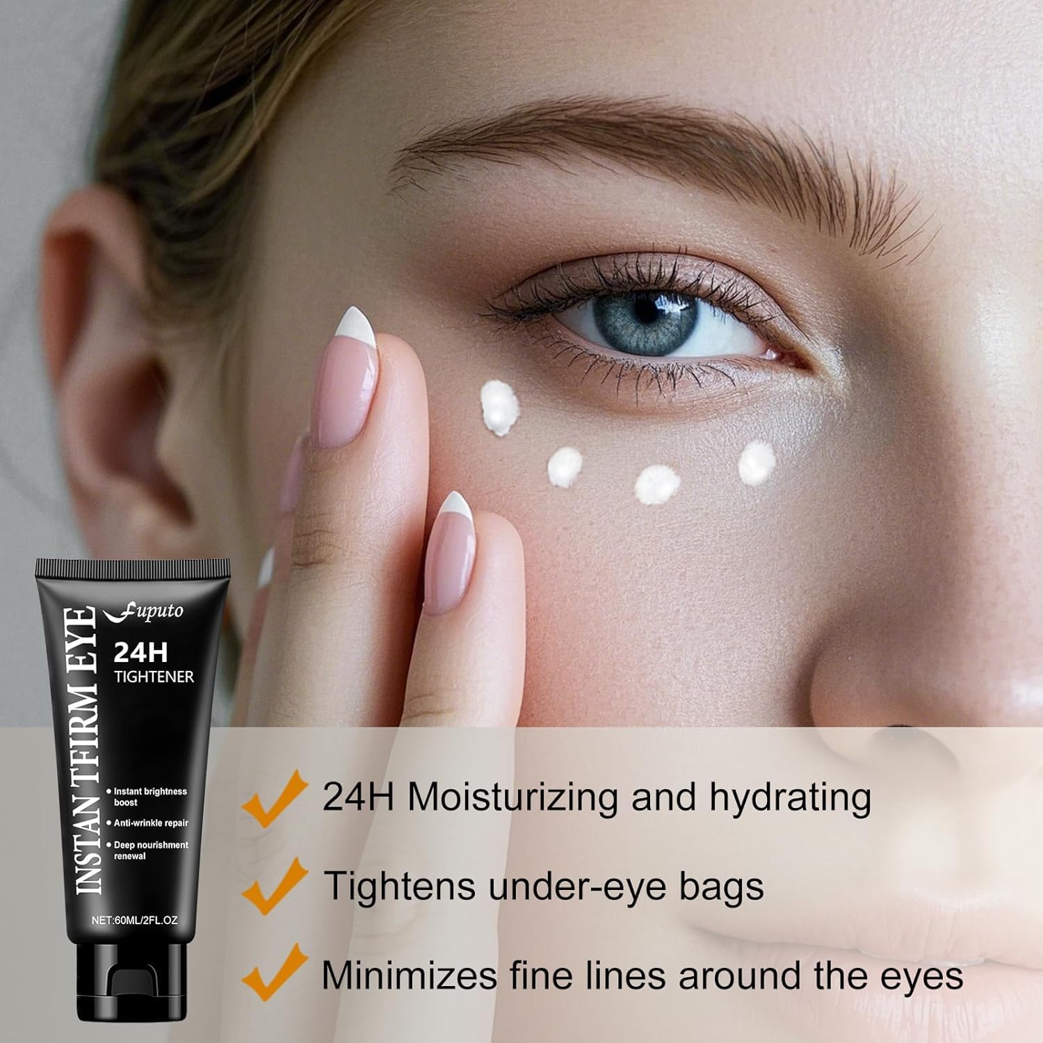 Fuputo Retinol Eye Cream – 60ml Brightening, Anti-Aging & Firming Under-Eye Moisturizer