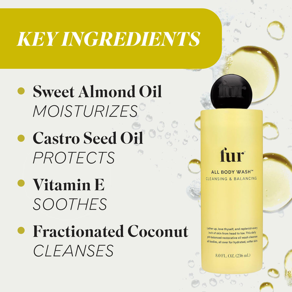 Fur All Body Wash – PH-Balancing Oil Body Wash for Hydrated, Softer Skin | 8 FL OZ