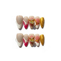 FURNUNUBI Handmade Almond Press-On Nails – 3D Saturn Jewel, Ombre White French Tip (XS)