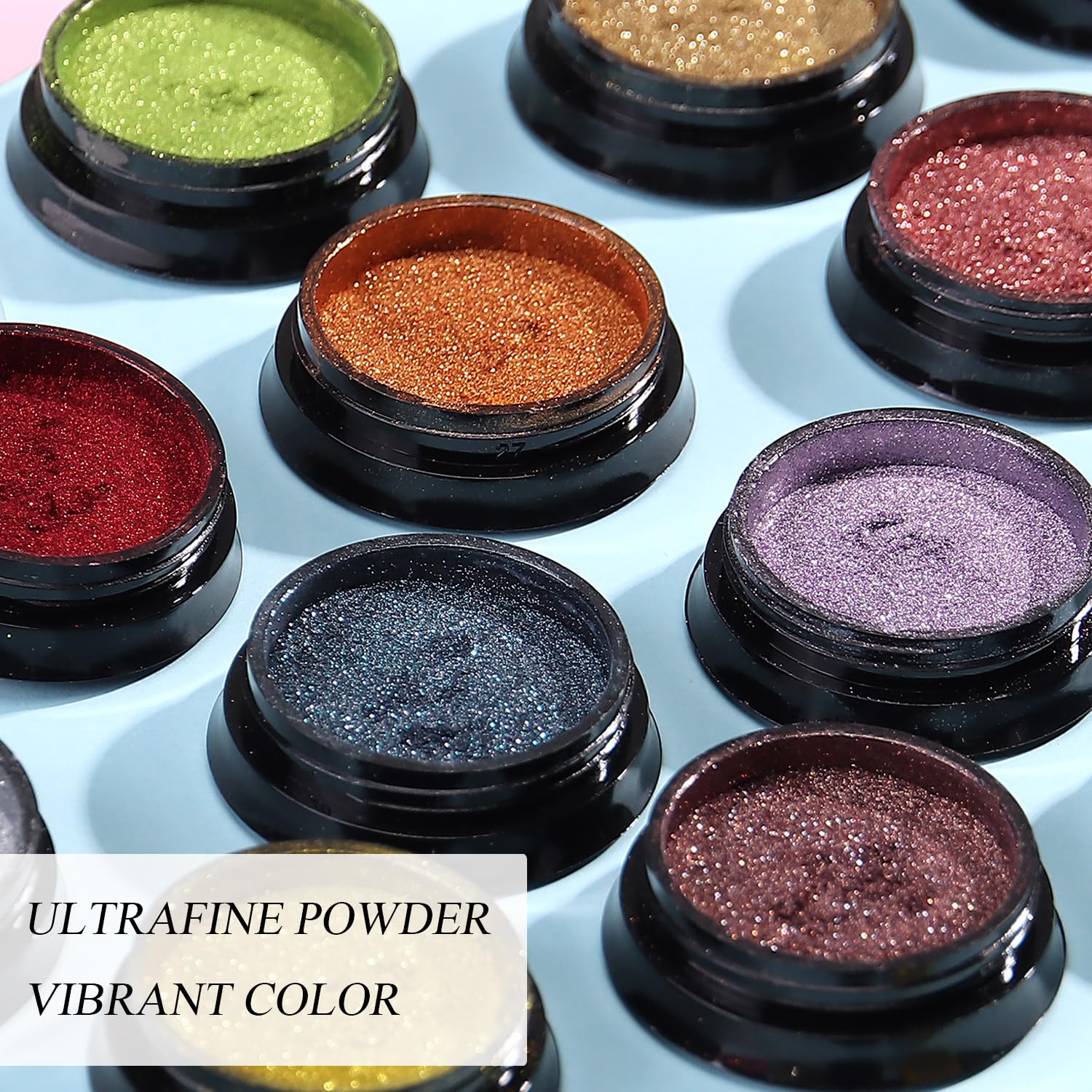 Furtherpretty Chrome Nail Powder Kit – 24 Colors Mirror Finish (36Pcs)