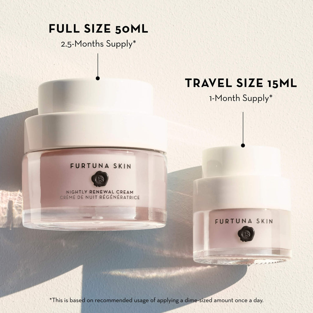 Furtuna Skin Nightly Renewal Cream – Bakuchiol & Ceramides Overnight Moisturizer | Vegan, EWG Verified