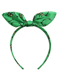 Furutonhe Christmas Knotted Bow Headband for Women – Green Monster Headwear