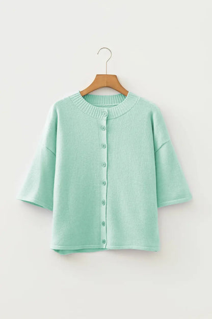 Pastel Fuzzy Knit Boxy Cardigan Women UK