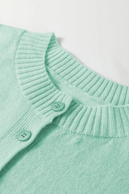Pastel Fuzzy Knit Boxy Cardigan Women UK