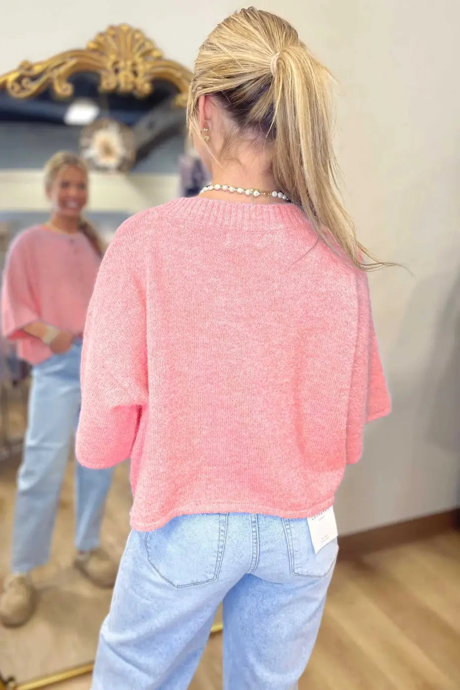 Pastel Fuzzy Knit Boxy Cardigan Women UK
