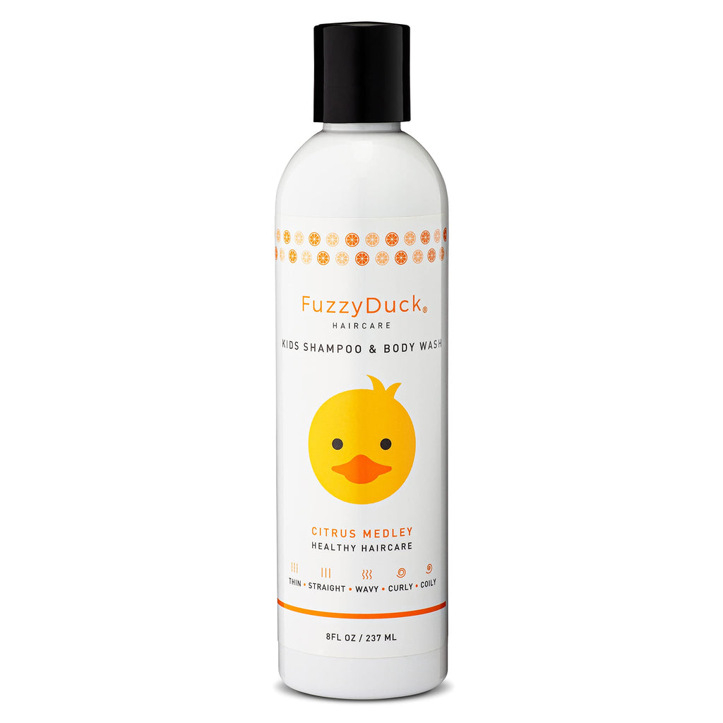 FuzzyDuck Kids Tear-Free Shampoo & Body Wash – Aloe, Honey & Sea Botanicals (8oz)