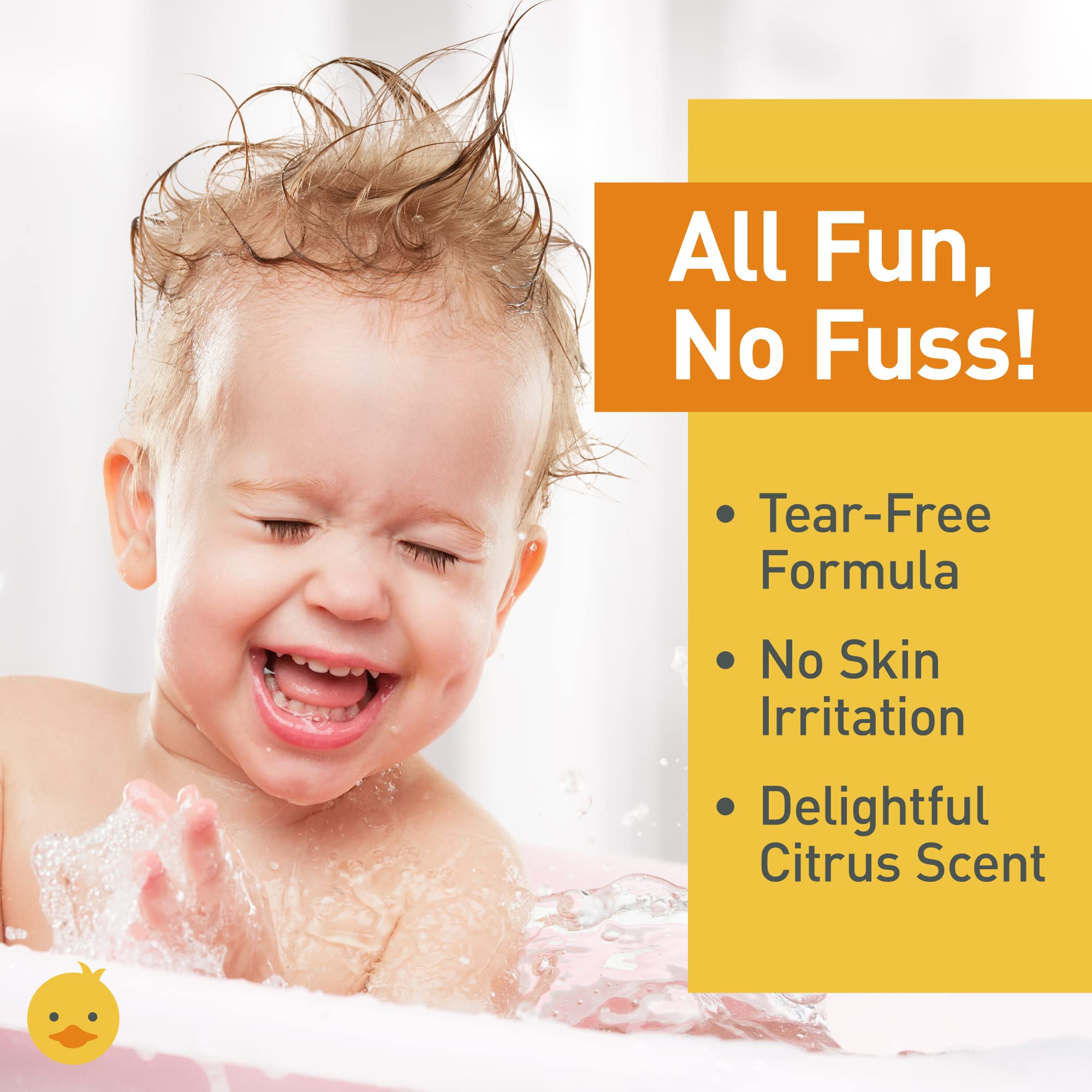 FuzzyDuck Kids Tear-Free Shampoo & Body Wash – Aloe, Honey & Sea Botanicals (8oz)