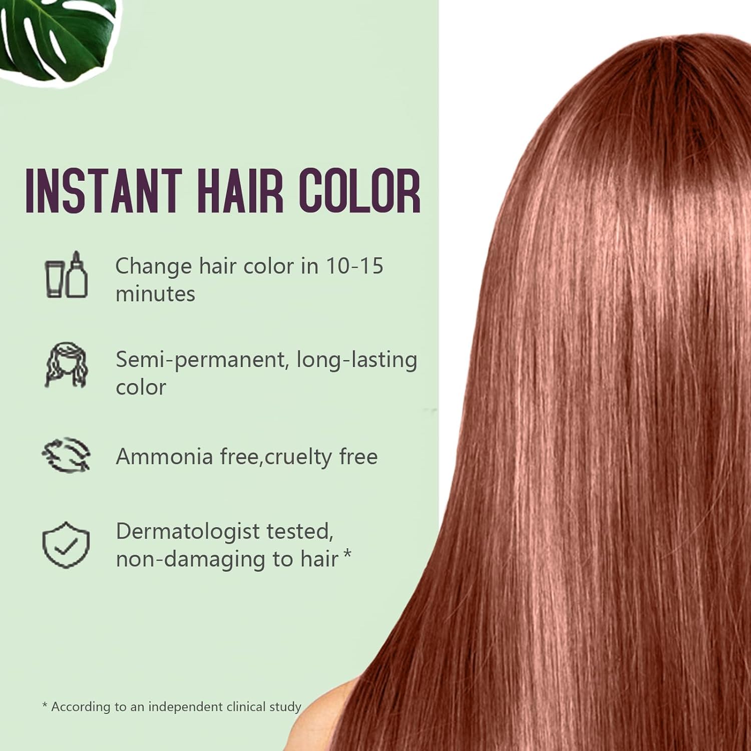 Fvquhvo Cherry Brown Hair Dye Shampoo 3-in-1 – Color, Cleanse & Condition in Minutes