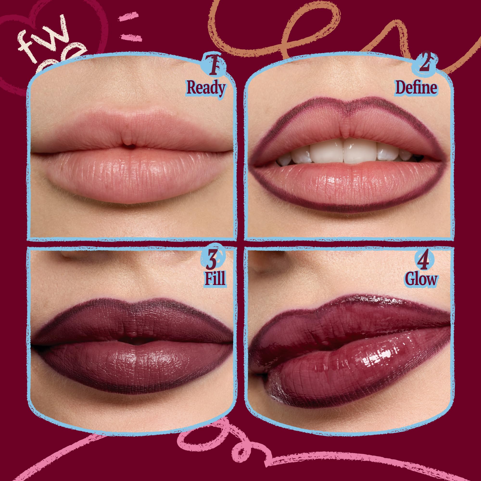 Fwee Spill Tea Long-Lasting Dual-Color Lip Liner | All-in-One Satin Finish Lip & Cheek Stick