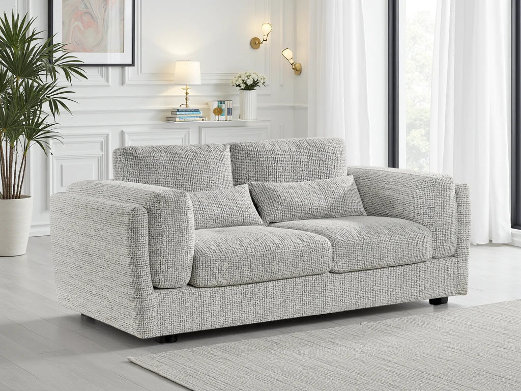 Bari 3 Seater Sofa: Spacious, Plush Fabric Couch for Relaxed Living
