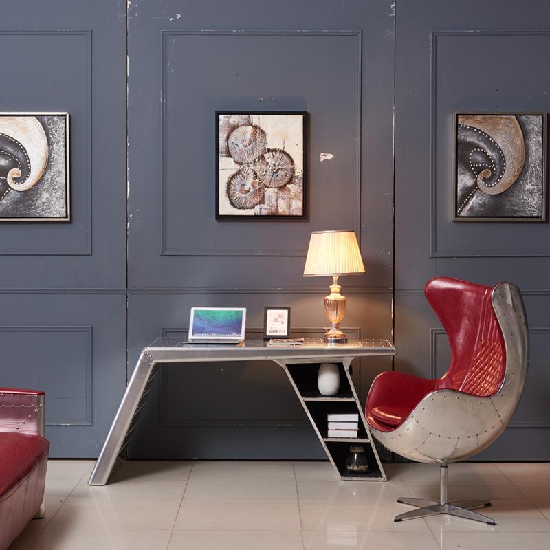 Timothy Oulton Aviator Aviation Desk, Office Desk, Aluminium