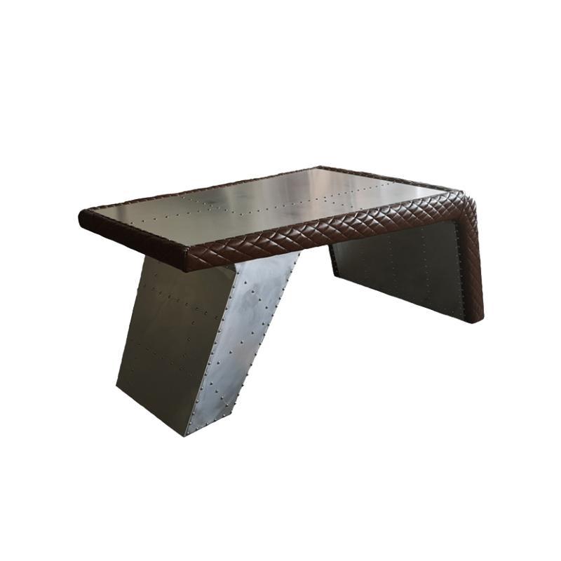 Timothy Oulton Aviator Aviation Desk, Office Desk, Aluminium