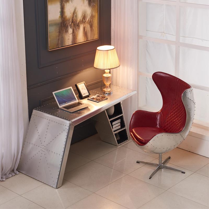 Timothy Oulton Aviator Aviation Desk, Office Desk, Aluminium