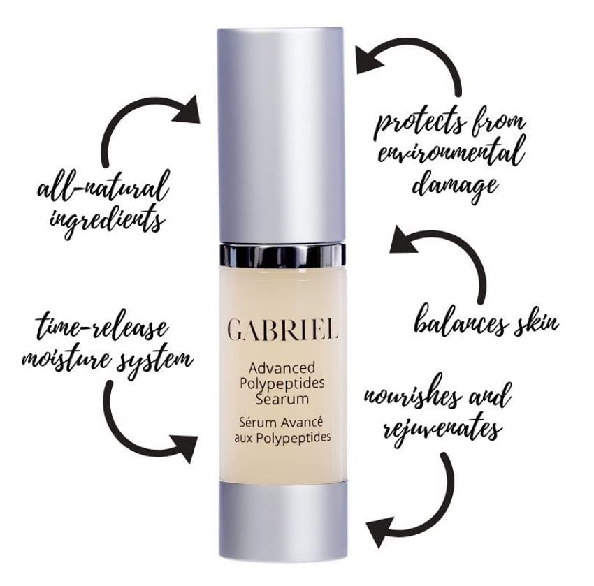 Gabriel Cosmetics Advanced Polypeptides Searum – 0.5 oz | Natural Hydration & Skin Nourishment