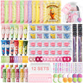 GADMLURY 144 PCS Spa Party Supplies Kit for Girls and Women – Facial Masks, Hand Creams, Lip Balms & More