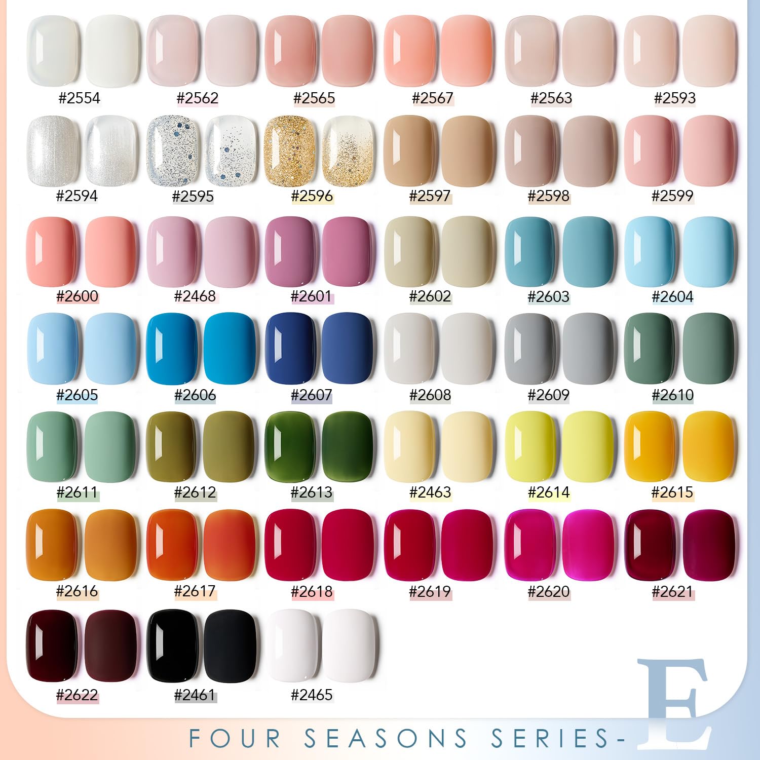 GAOY 42 Pcs Gel Nail Polish Kit – 39 Colors Plus Glossy & Matte Top Coats + Base Coat