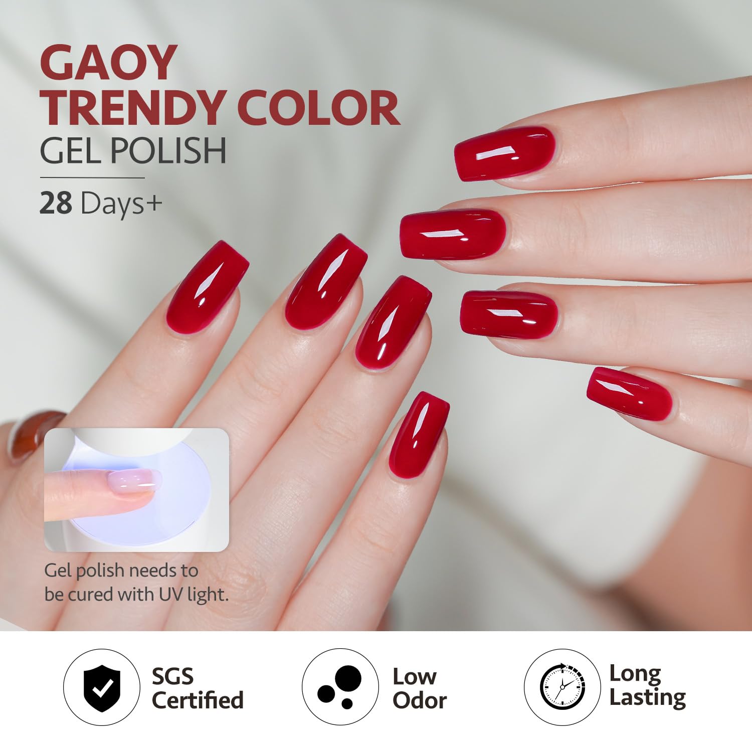 GAOY 42 Pcs Gel Nail Polish Kit – 39 Colors Plus Glossy & Matte Top Coats + Base Coat