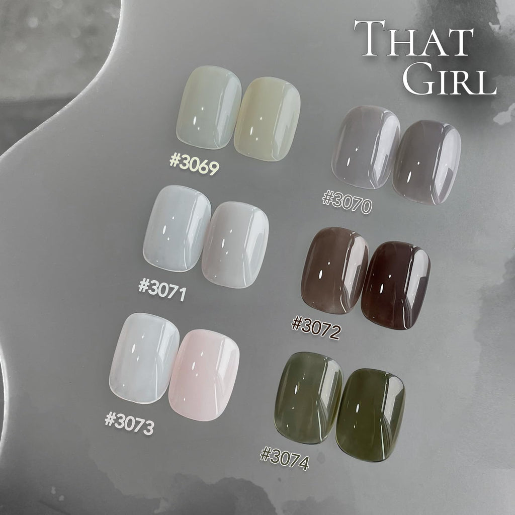 GAOY Milky Gel Nail Polish: 6 Creamy Nude, Gray & Green Shades for Home Manicures