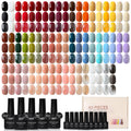 GAOY 60 Pcs Gel Nail Polish Set – 55 Colors + 5 Essentials for DIY Manicure
