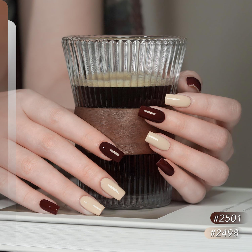 GAOY 42-Pcs Gel Nail Polish Kit — 39 Colors + Glossy & Matte Top Coat + Base Coat for Salon & DIY at Home