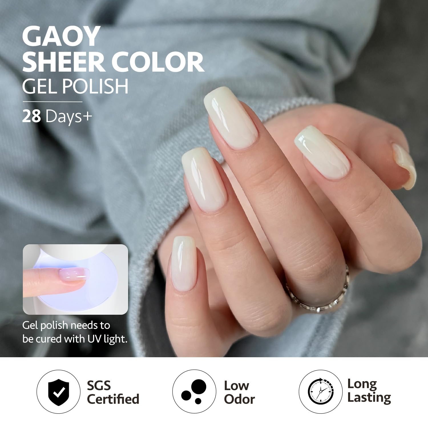 GAOY Coastal Breeze Jelly Gel Nail Polish Kit – 6 Soft Summer Colors