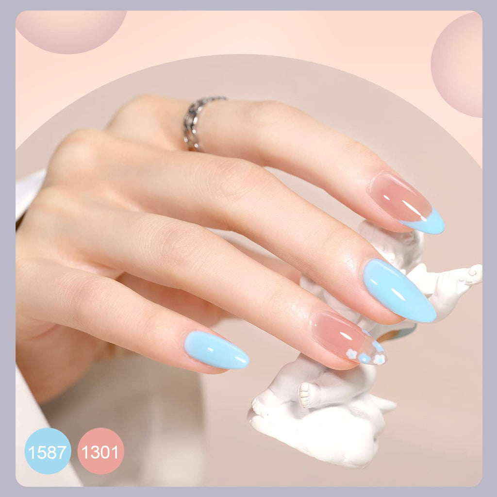 GAOY 39-Color Gel Nail Polish Kit with Glossy & Matte Top Coats – All Seasons
