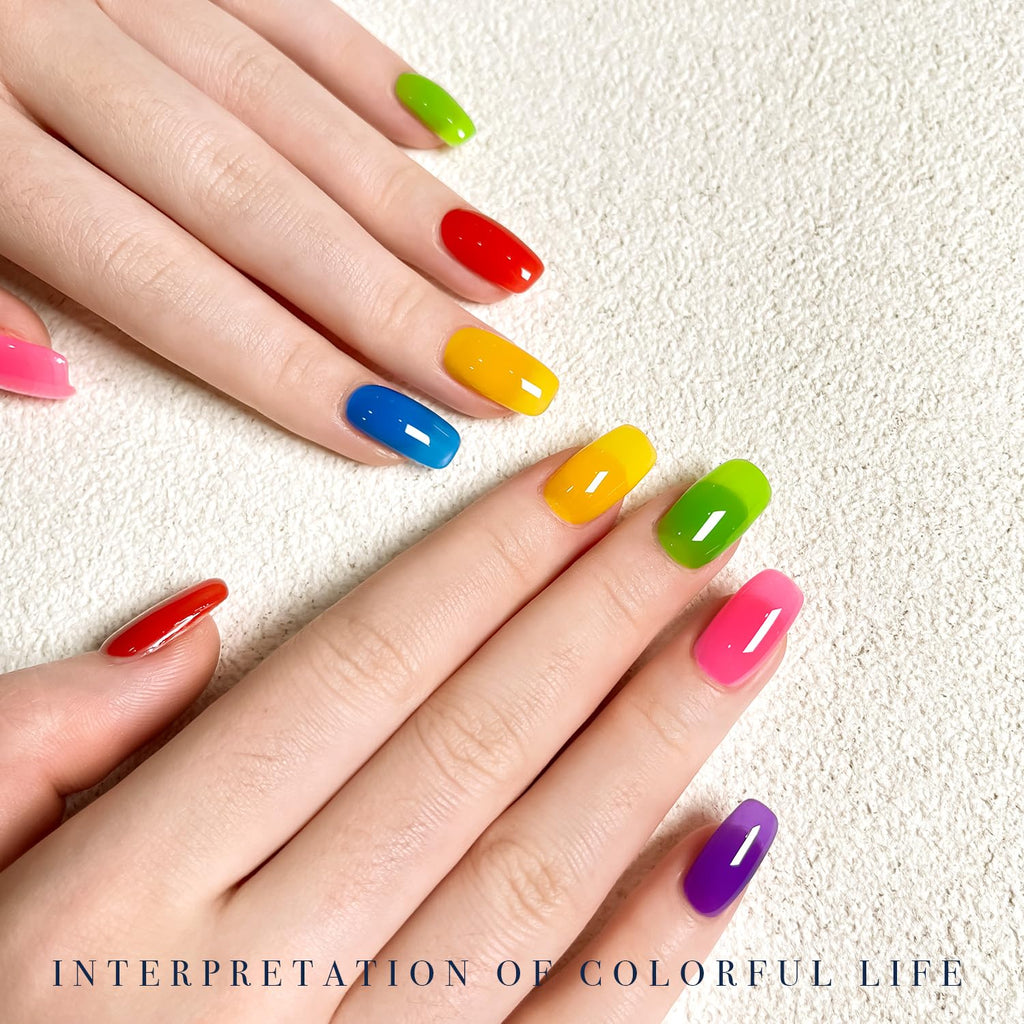 GAOY Jelly Gel Nail Polish Kit — 6 Buildable Colors for DIY Manicures