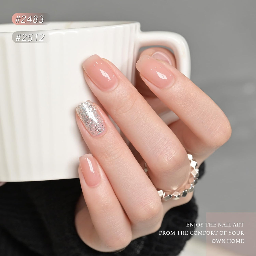 GAOY 42-Pcs Gel Nail Polish Kit — 39 Colors + Glossy & Matte Top Coat + Base Coat for Salon & DIY at Home