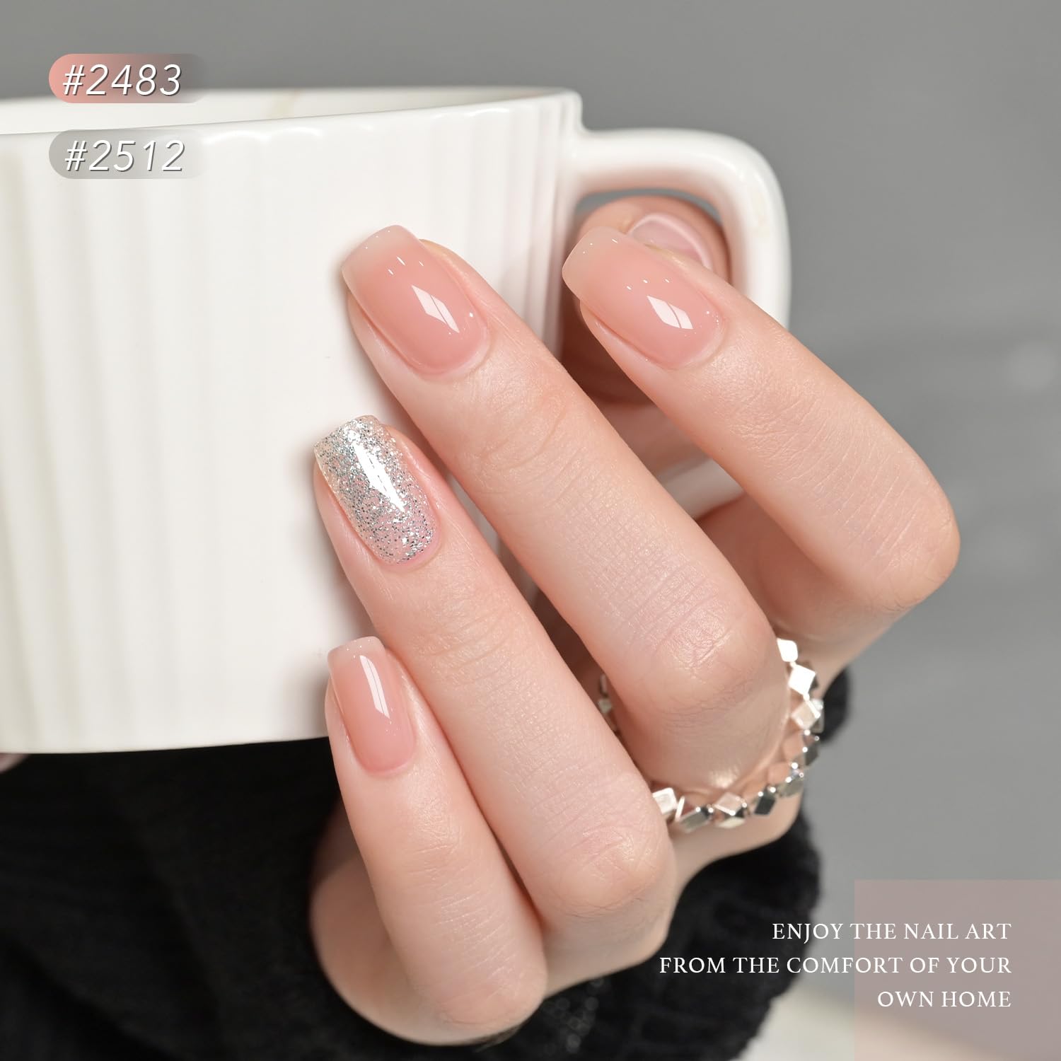 GAOY 42-Pcs Gel Nail Polish Kit — 39 Colors + Glossy & Matte Top Coat + Base Coat for Salon & DIY at Home