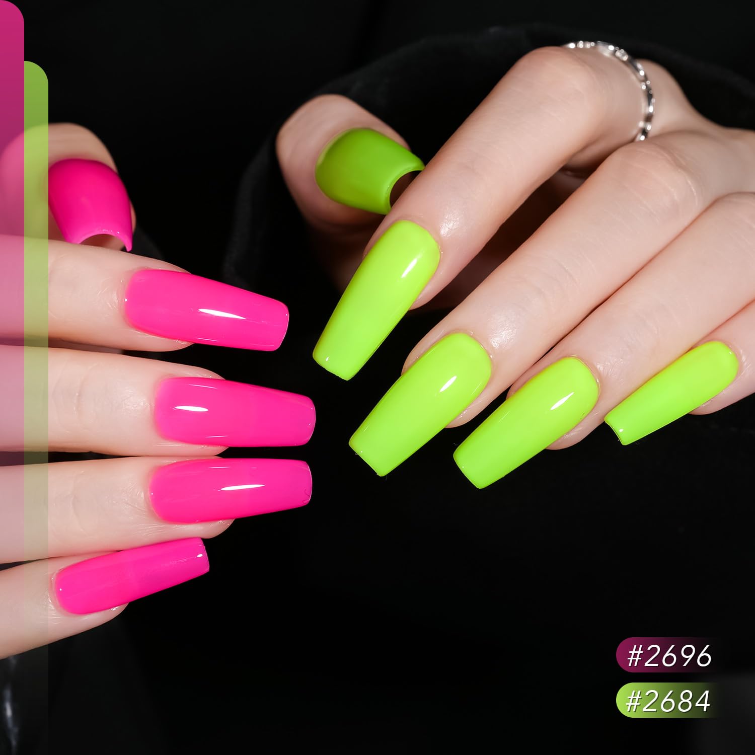 GAOY 42 Pcs Gel Nail Polish Kit with Neon Colors & Top Coats – DIY Manicure at Home