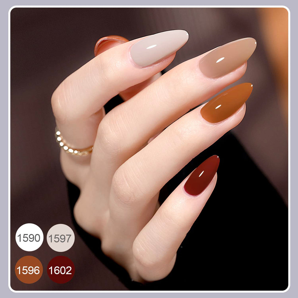 GAOY 39-Color Gel Nail Polish Kit with Glossy & Matte Top Coats – All Seasons