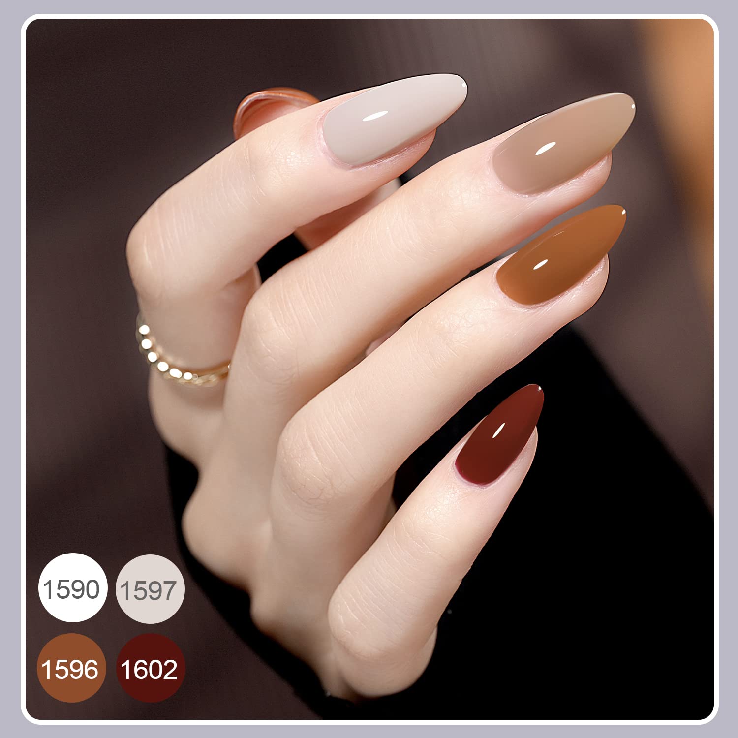 GAOY 39-Color Gel Nail Polish Kit with Glossy & Matte Top Coats – All Seasons