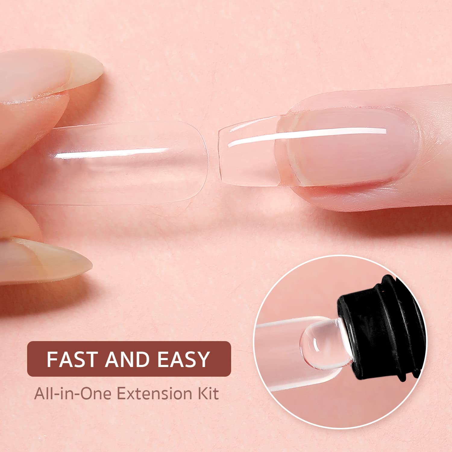 GAOY Poly Gel Nail Kit with UV Light Starter — 6 Colors, All-in-One DIY Builder Gel Set