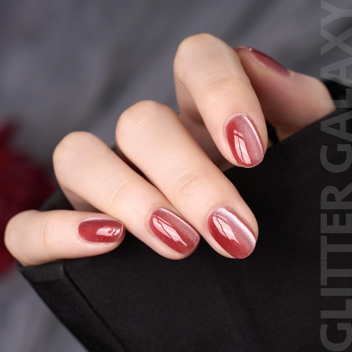 GAOY Glitter Galaxy Cat Eye Gel Nail Polish Set with Magnet – Holographic Cat Eye Nail Art at Home