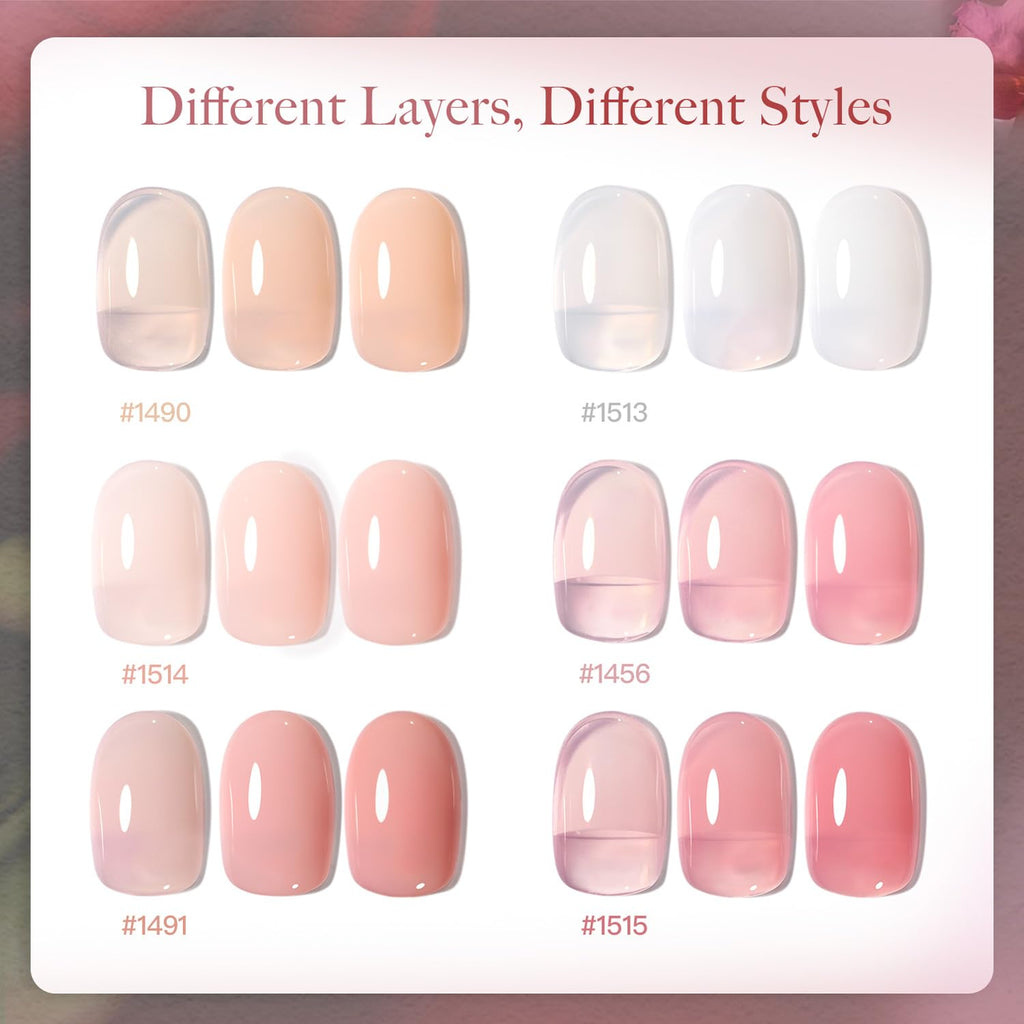 GAOY Gel Nail Polish Kit with UV Light — 6 Colors, Base & Top Coat, At-Home Manicure