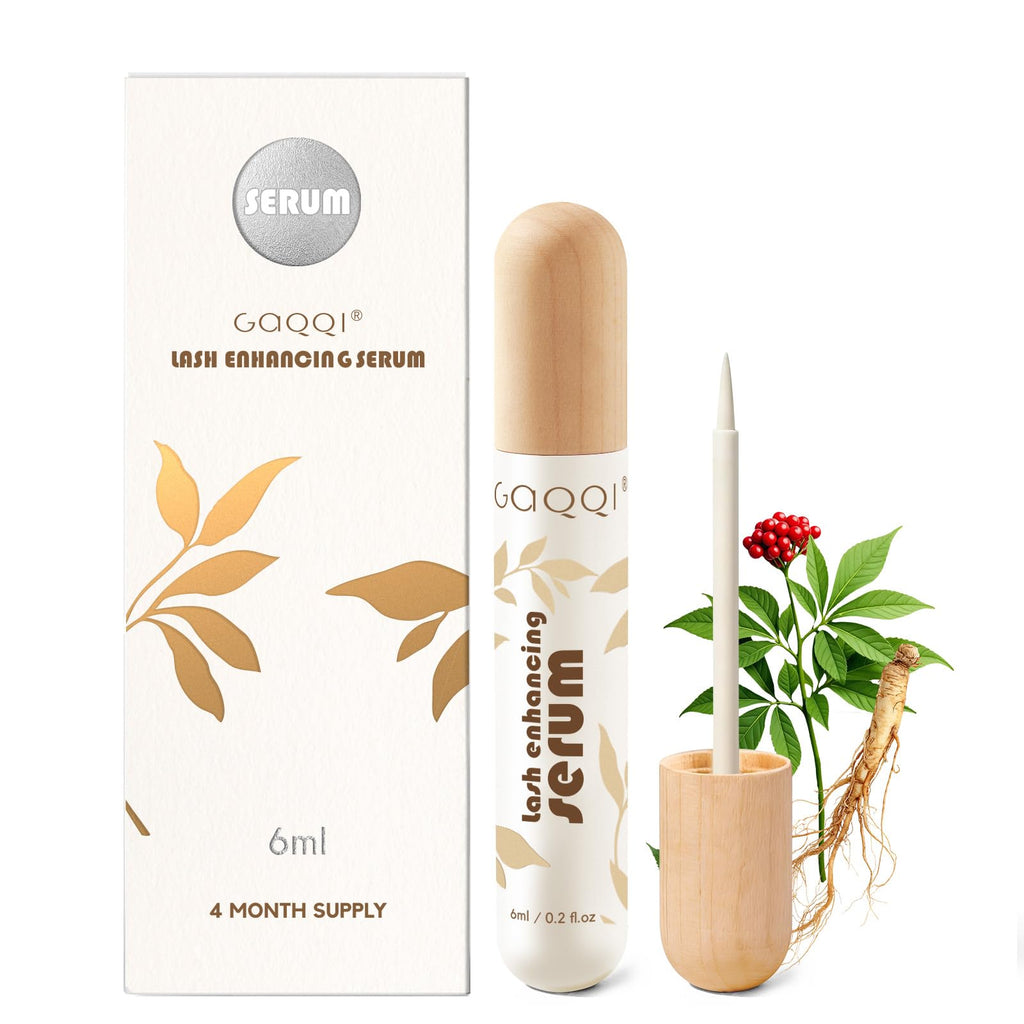 GAQQI Lash Serum for Eyelash Growth – Longer, Fuller Lashes, Prostaglandin-Free, Vegan & Cruelty-Free (6ml)