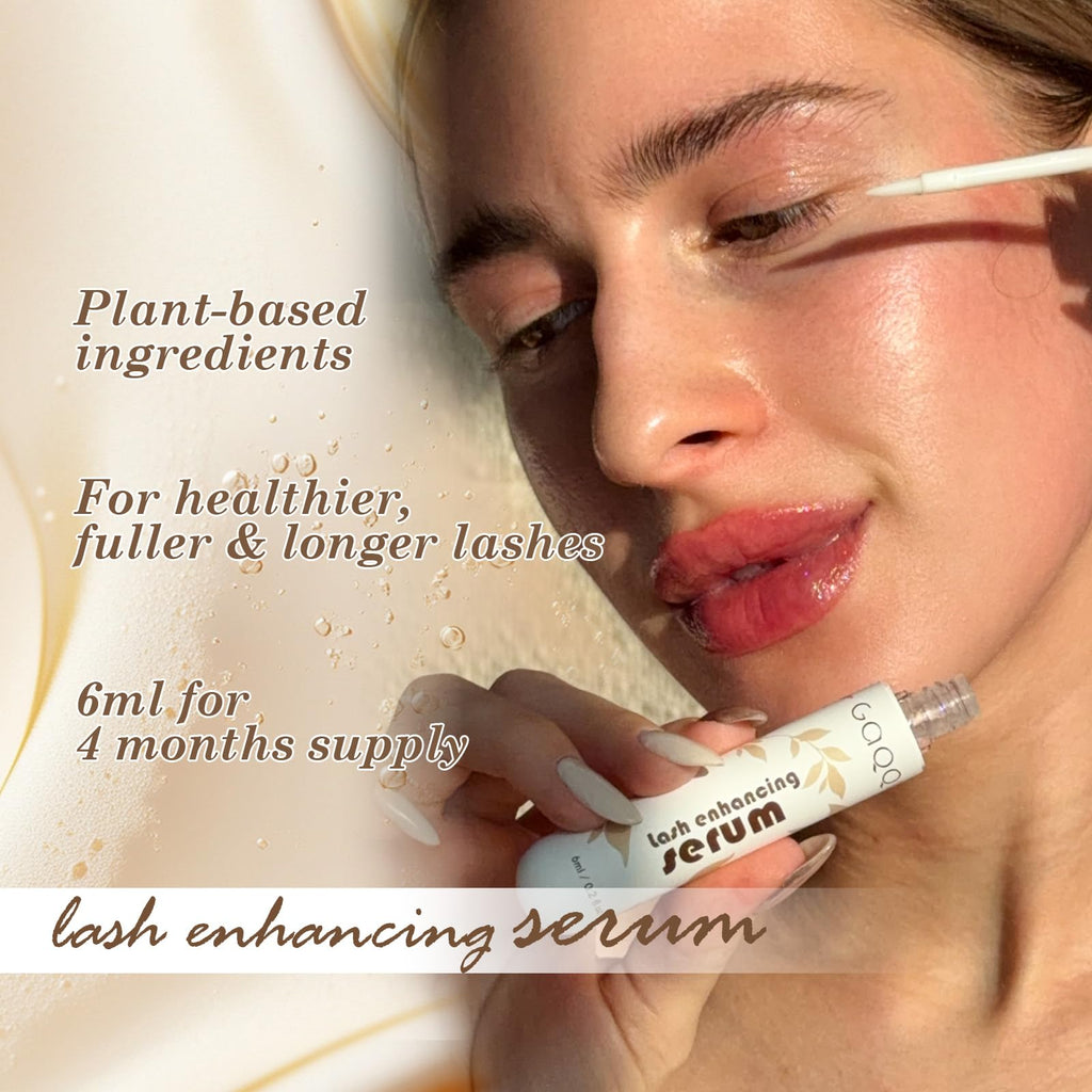GAQQI Lash Serum for Eyelash Growth – Longer, Fuller Lashes, Prostaglandin-Free, Vegan & Cruelty-Free (6ml)