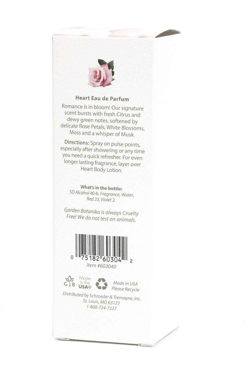 Garden Botanika Heart Eau De Parfum, 3.2 oz – Light Everyday Floral Scent